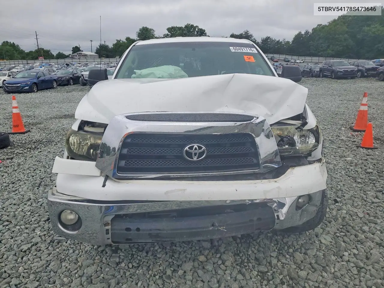 2008 Toyota Tundra Grade VIN: 5TBRV54178S473646 Lot: 60491716