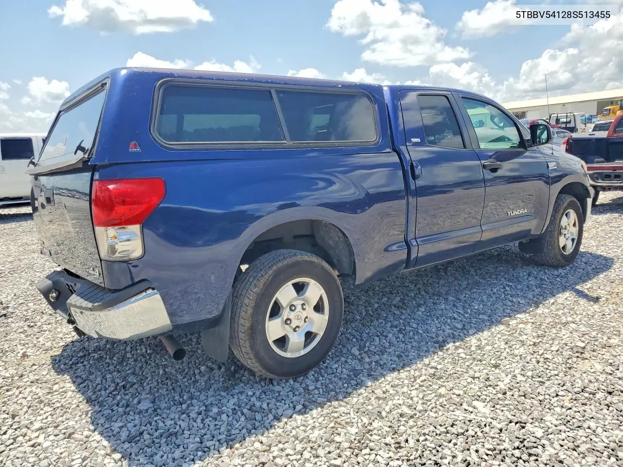 2008 Toyota Tundra Sr5 VIN: 5TBBV54128S513455 Lot: 61543876
