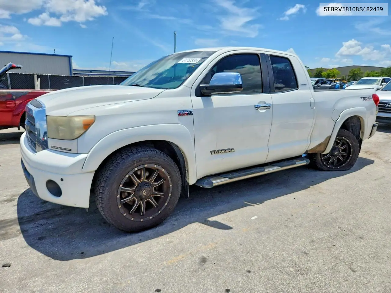 2008 Toyota Tundra Double Cab Limited VIN: 5TBRV58108S482439 Lot: 61753336