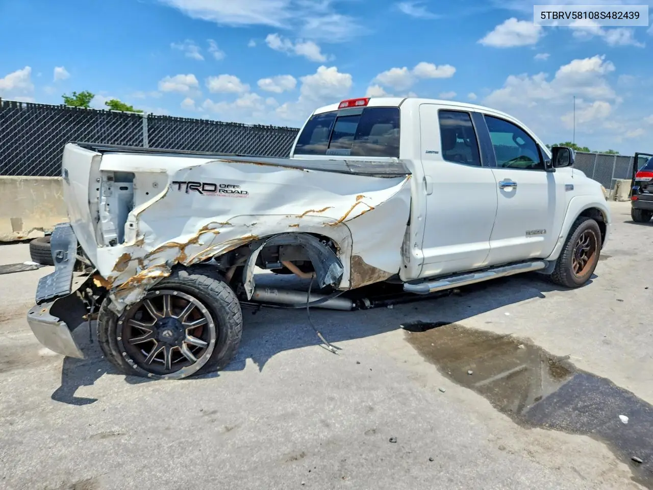 2008 Toyota Tundra Double Cab Limited VIN: 5TBRV58108S482439 Lot: 61753336