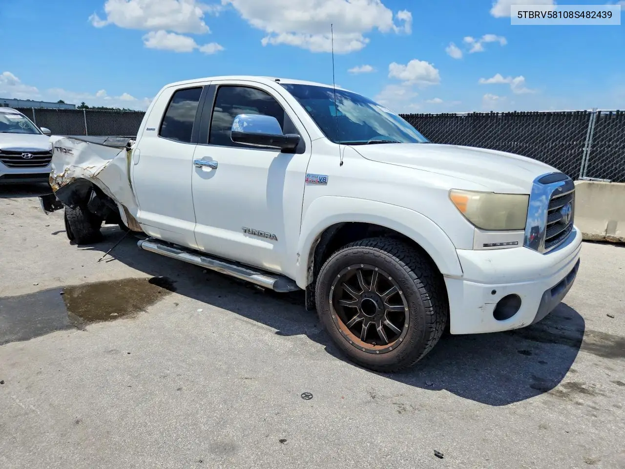 2008 Toyota Tundra Double Cab Limited VIN: 5TBRV58108S482439 Lot: 61753336
