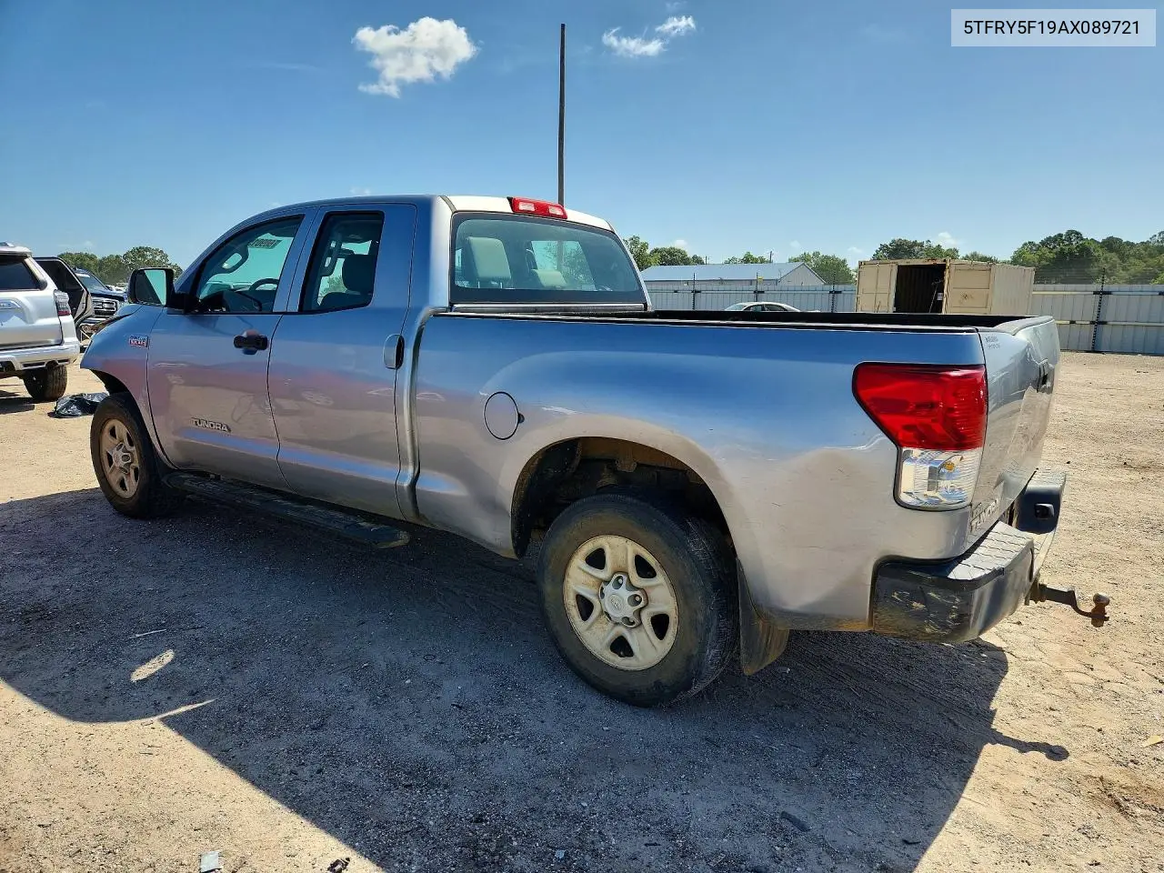 2010 Toyota Tundra Double Cab Sr5 VIN: 5TFRY5F19AX089721 Lot: 60901506