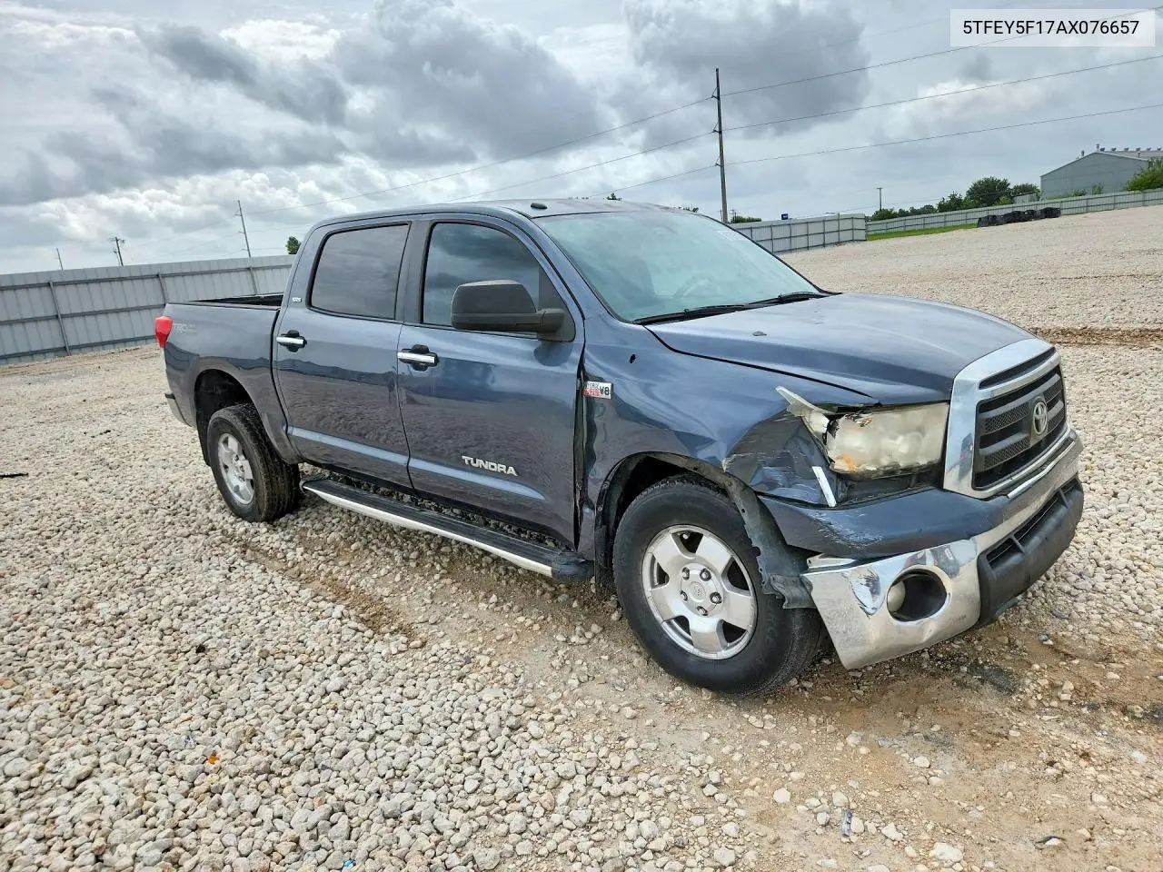2010 Toyota Tundra Crewmax Sr5 VIN: 5TFEY5F17AX076657 Lot: 61395506
