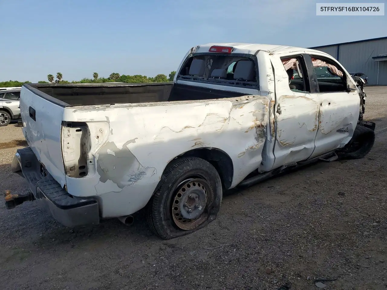 2011 Toyota Tundra Double Cab Sr5 VIN: 5TFRY5F16BX104726 Lot: 61038986