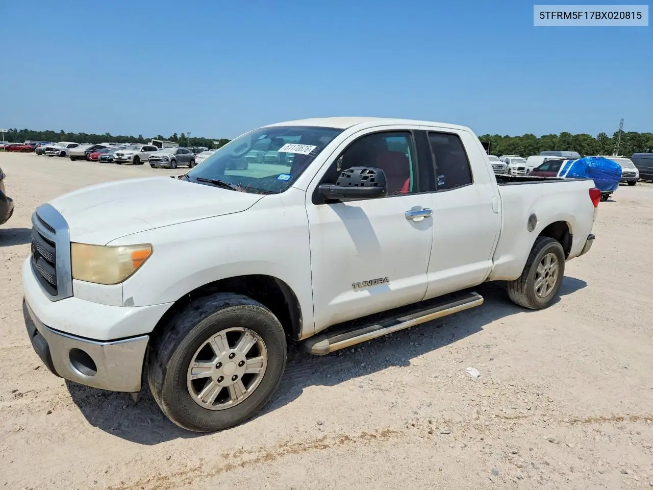 2011 Toyota Tundra Double Cab Sr5 VIN: 5TFRM5F17BX020815 Lot: 61170676