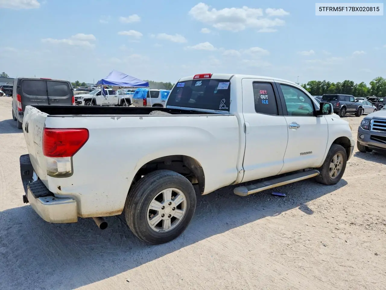 2011 Toyota Tundra Double Cab Sr5 VIN: 5TFRM5F17BX020815 Lot: 61170676