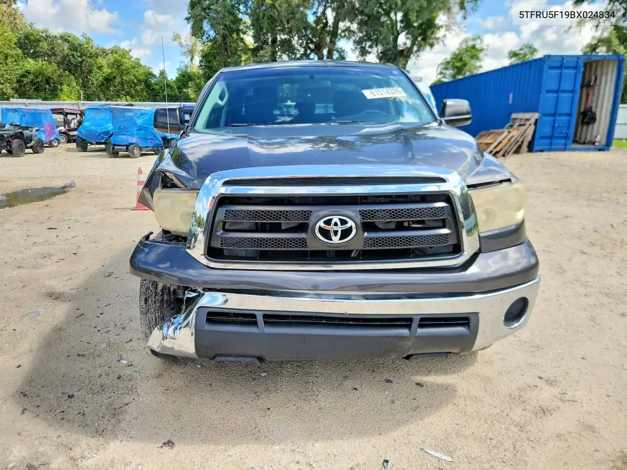 2011 Toyota Tundra Double Cab Sr5 VIN: 5TFRU5F19BX024834 Lot: 61514326