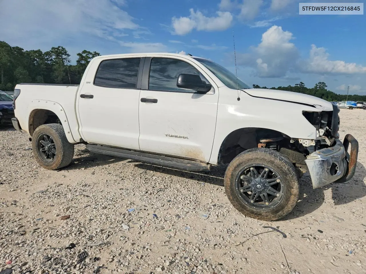 2012 Toyota Tundra Crewmax Sr5 VIN: 5TFDW5F12CX216845 Lot: 60652946