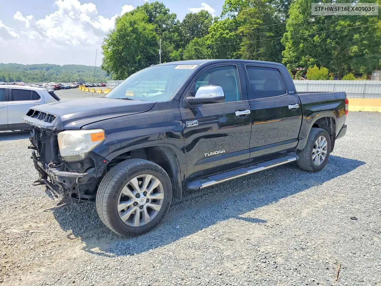 2014 Toyota Tundra Crewmax Limited VIN: 5TFHW5F16EX409035 Lot: 59308826
