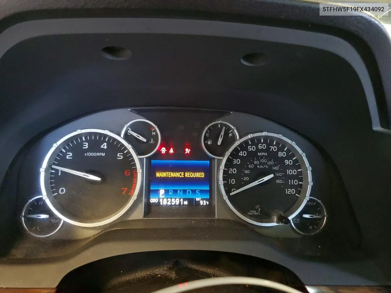 2015 Toyota Tundra Crewmax Limited VIN: 5TFHW5F19FX434092 Lot: 61616166