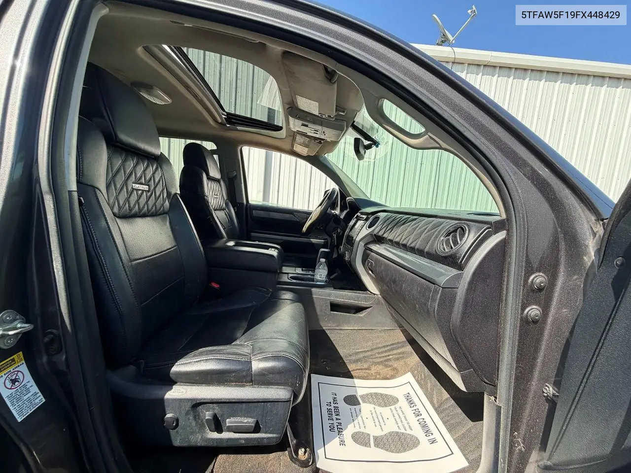 2015 Toyota Tundra Platinum VIN: 5TFAW5F19FX448429 Lot: 62357336
