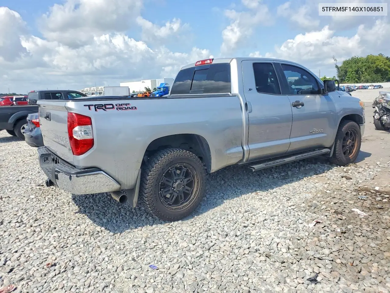 2016 Toyota Tundra Sr5 VIN: 5TFRM5F14GX106851 Lot: 57500956