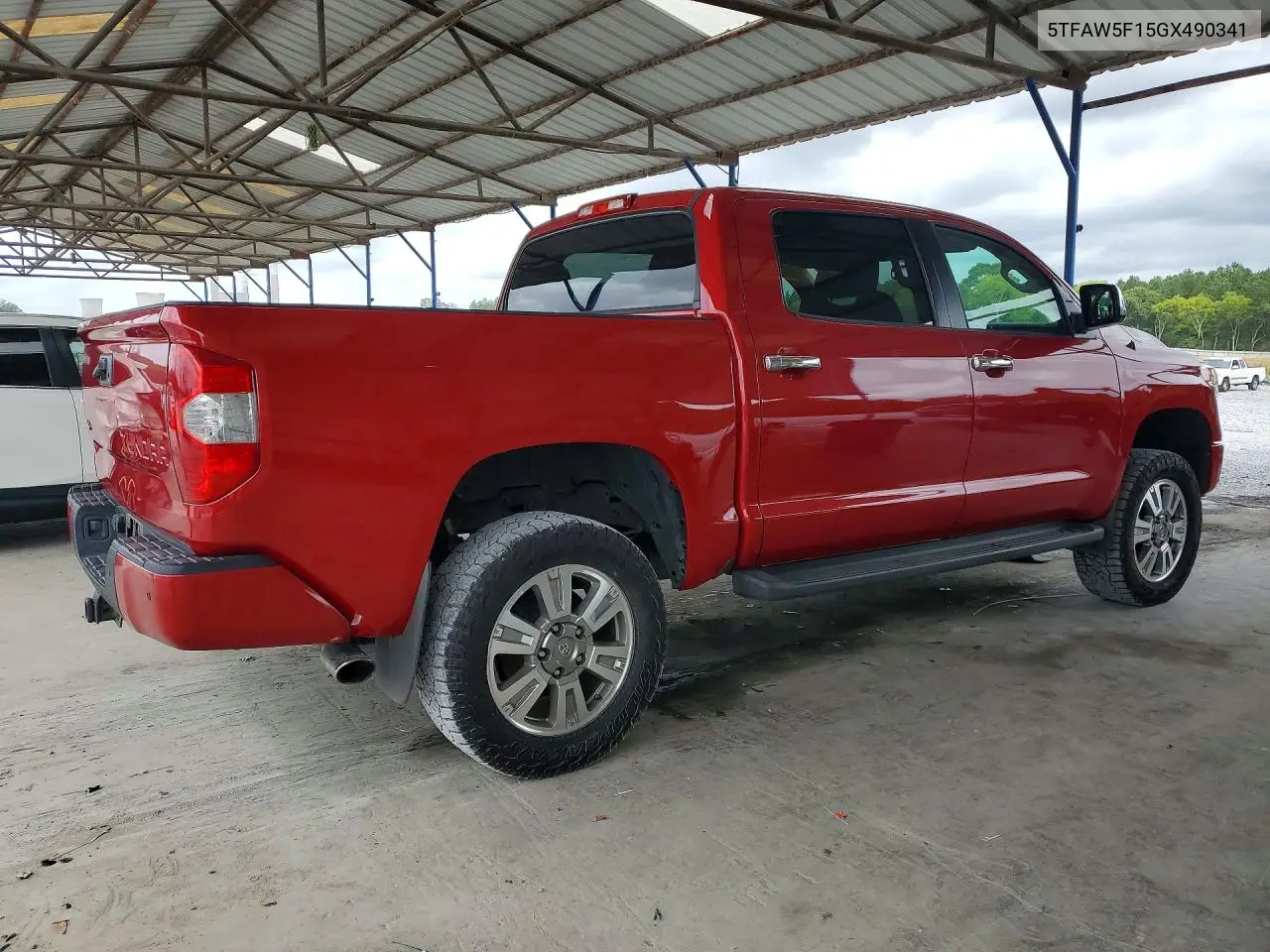 2016 Toyota Tundra Platinum VIN: 5TFAW5F15GX490341 Lot: 61834366