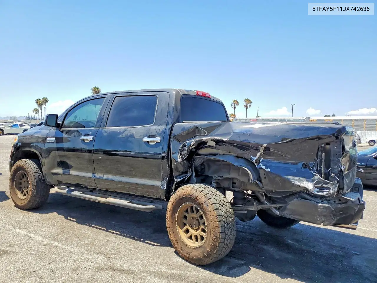 2018 Toyota Tundra Platinum VIN: 5TFAY5F11JX742636 Lot: 60985356