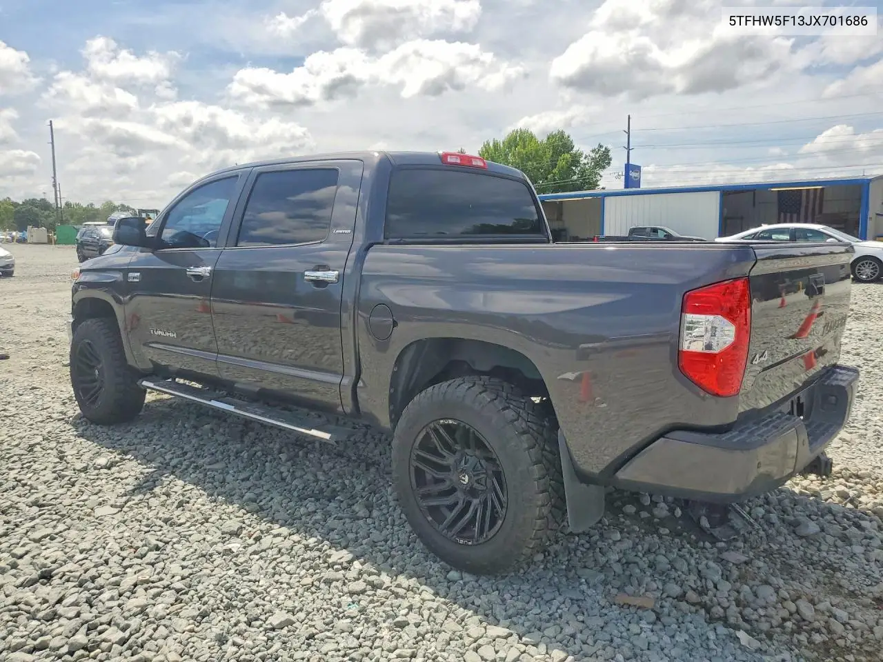 2018 Toyota Tundra Crewmax Limited VIN: 5TFHW5F13JX701686 Lot: 61222026