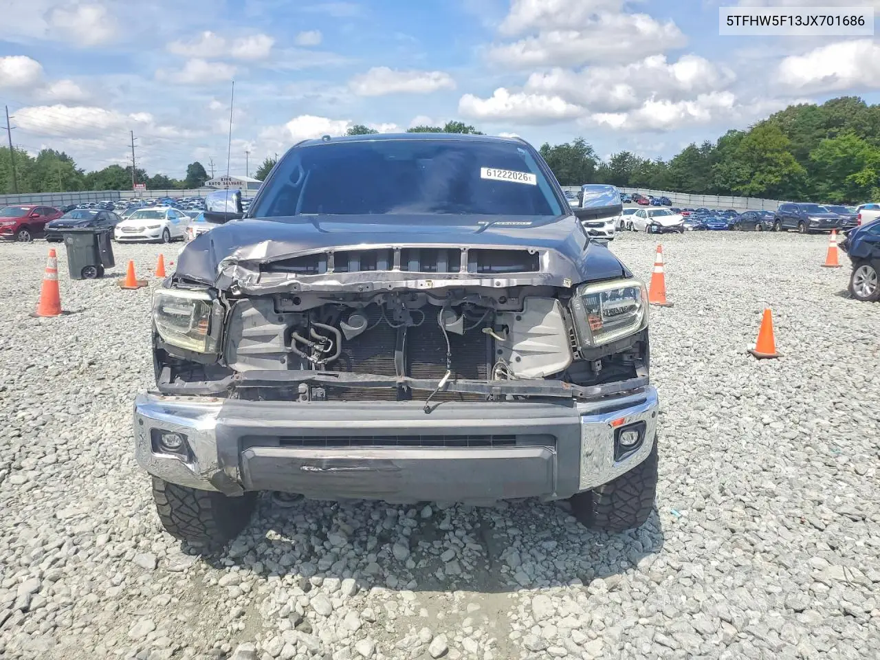 2018 Toyota Tundra Crewmax Limited VIN: 5TFHW5F13JX701686 Lot: 61222026
