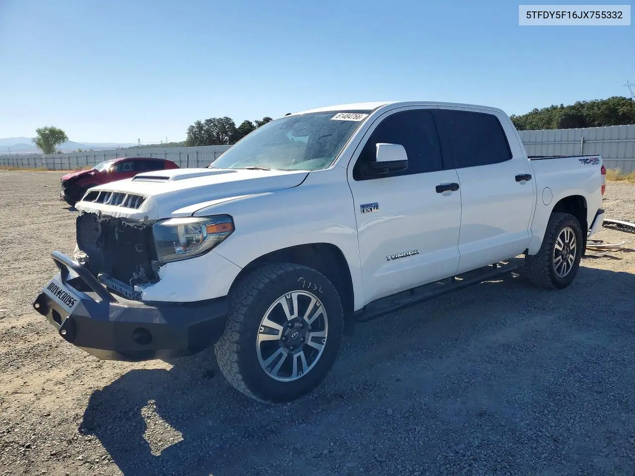2018 Toyota Tundra Crewmax Sr5 VIN: 5TFDY5F16JX755332 Lot: 61484766
