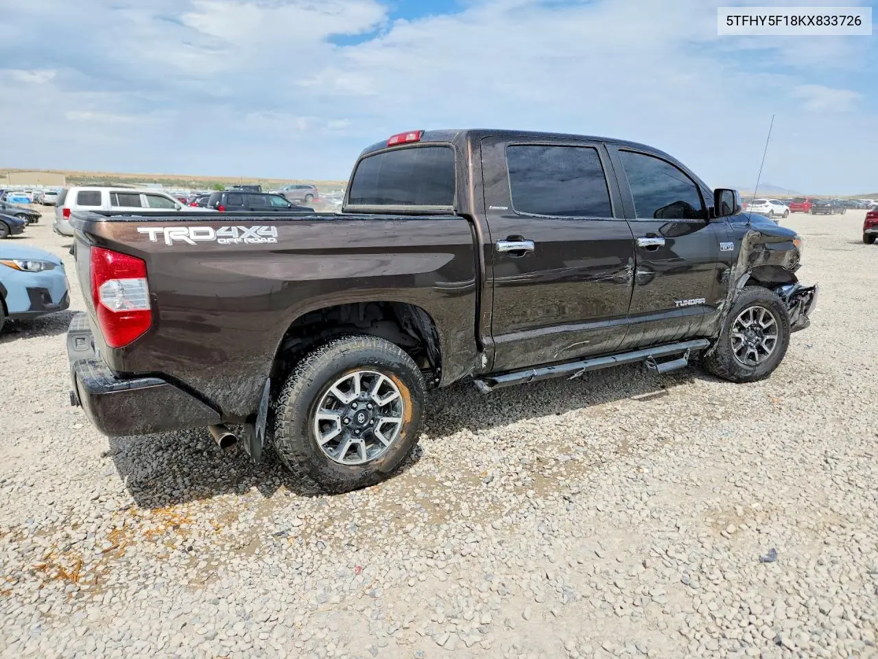 2019 Toyota Tundra Crewmax Limited VIN: 5TFHY5F18KX833726 Lot: 61213236