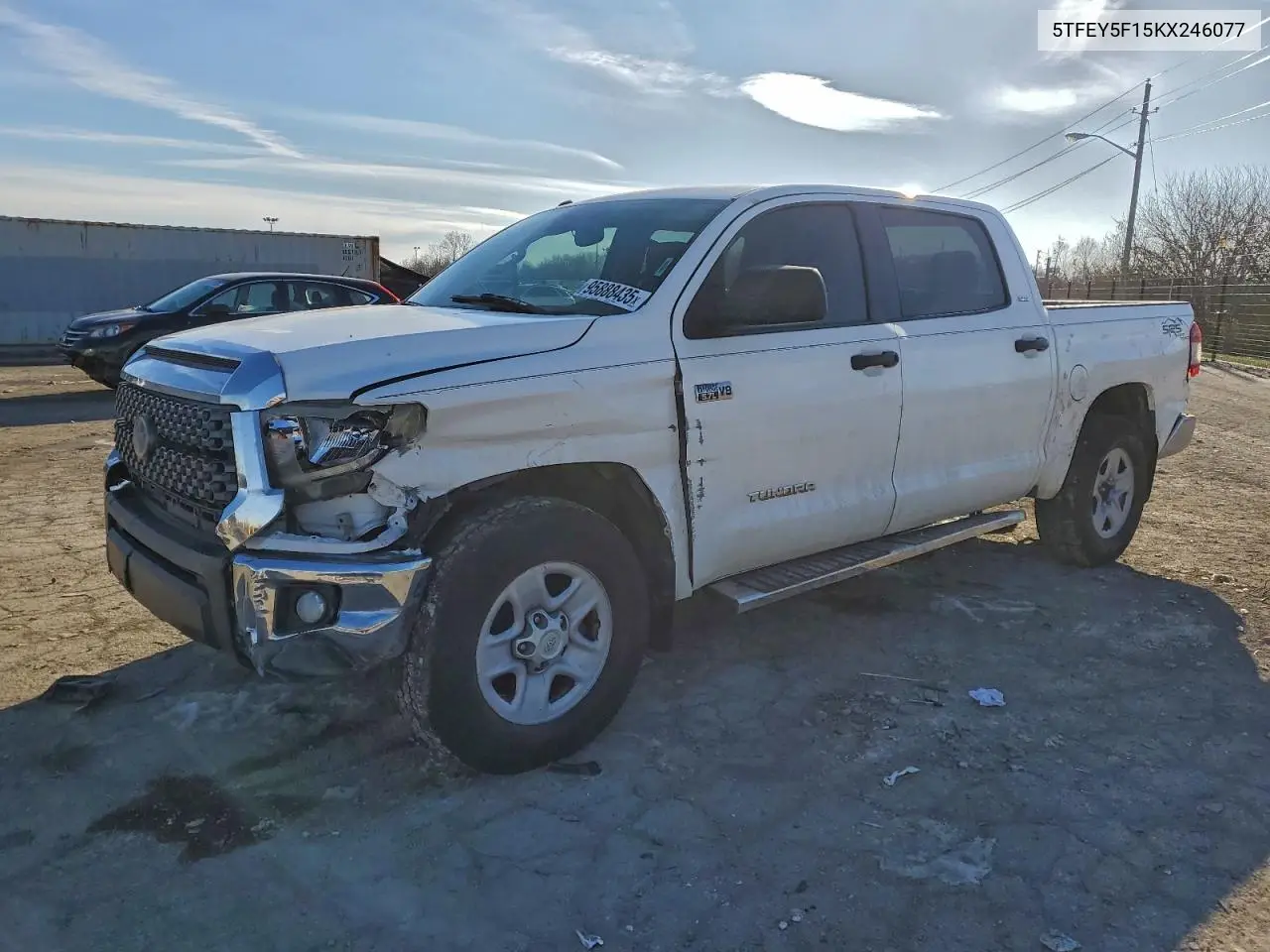 5TFEY5F15KX246077 2019 Toyota Tundra Crewmax Sr5