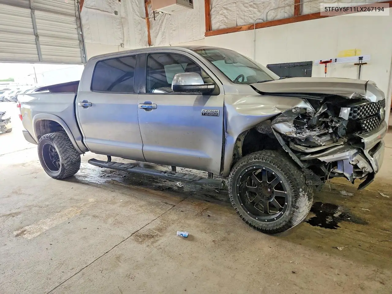 2020 Toyota Tundra Platinum VIN: 5TFGY5F11LX267194 Lot: 58478696