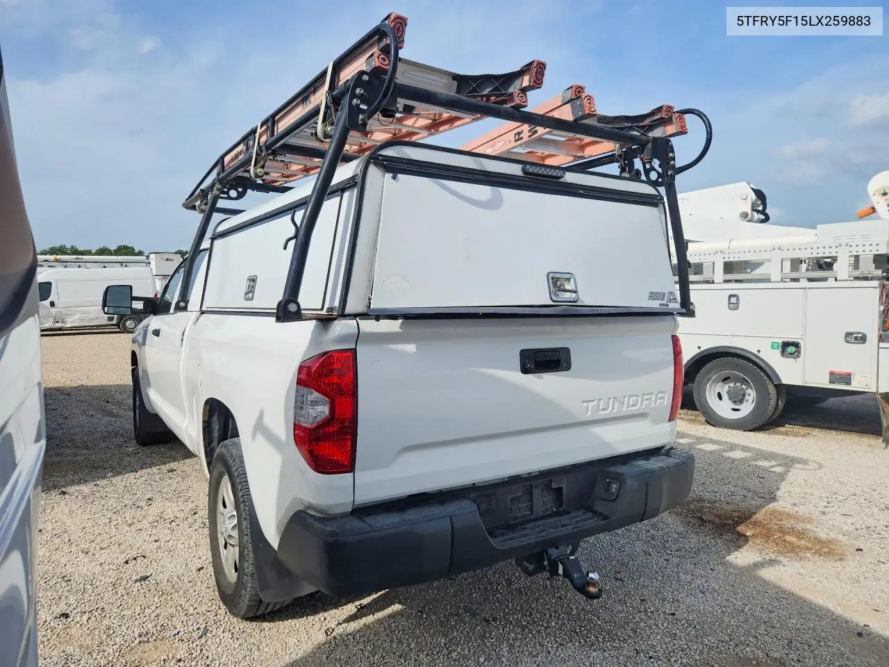 2020 Toyota Tundra Sr VIN: 5TFRY5F15LX259883 Lot: 59387446