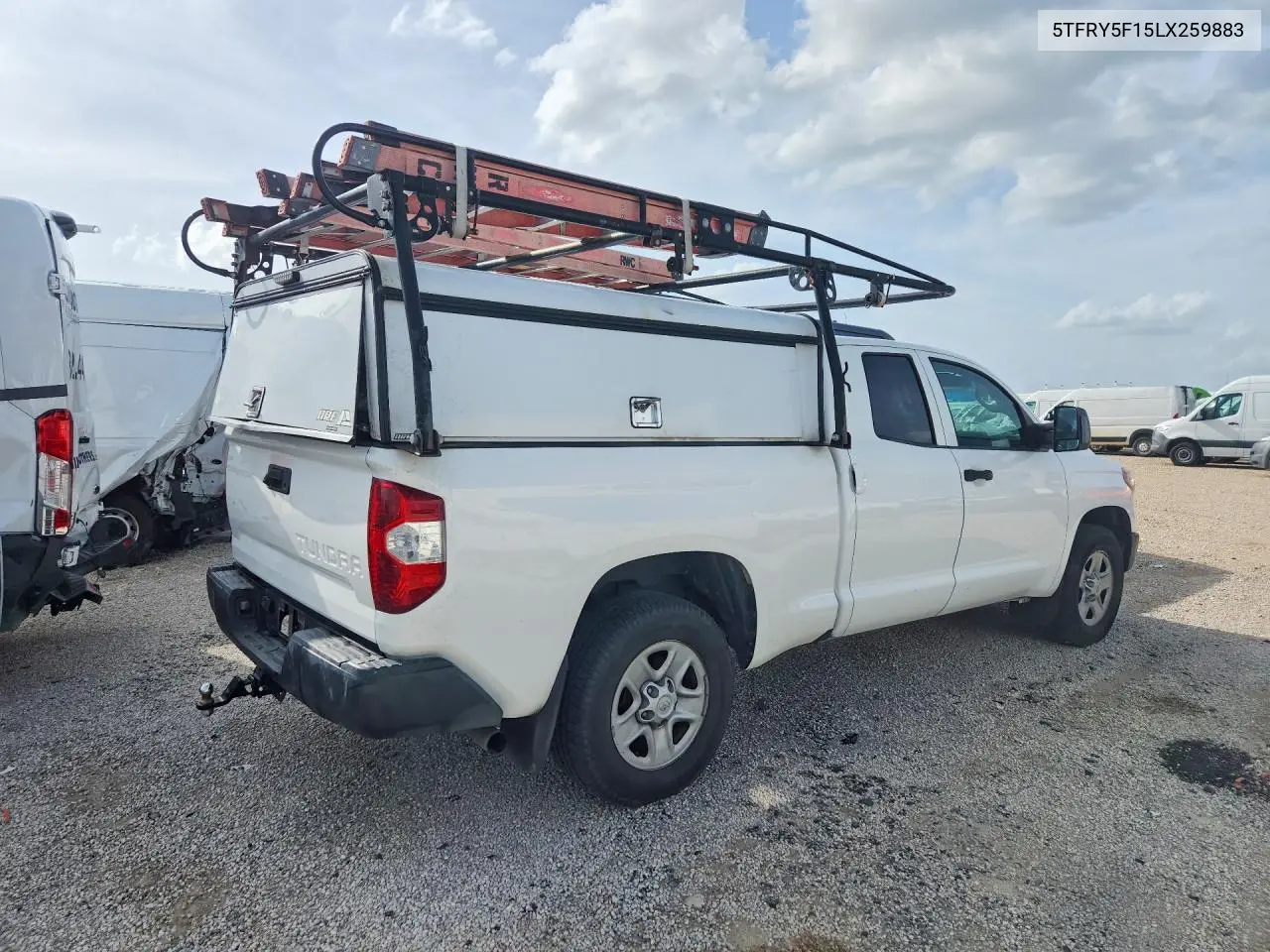2020 Toyota Tundra Sr VIN: 5TFRY5F15LX259883 Lot: 59387446