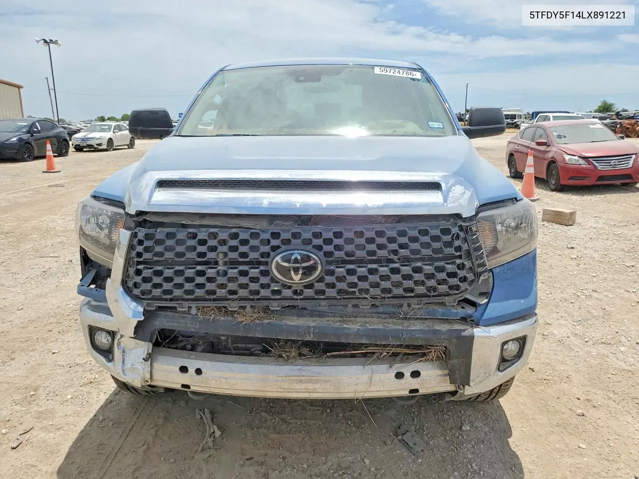 2020 Toyota Tundra Sr5 VIN: 5TFDY5F14LX891221 Lot: 59724786