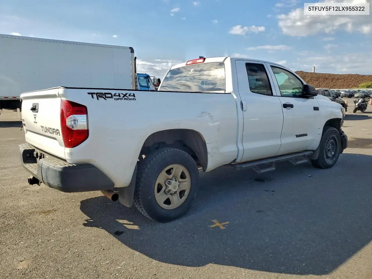 5TFUY5F12LX955322 2020 Toyota Tundra Double Cab Sr