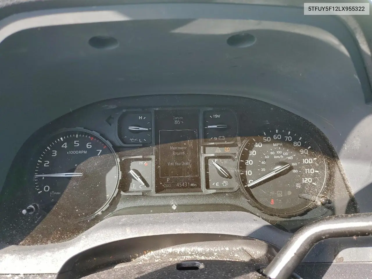 5TFUY5F12LX955322 2020 Toyota Tundra Double Cab Sr