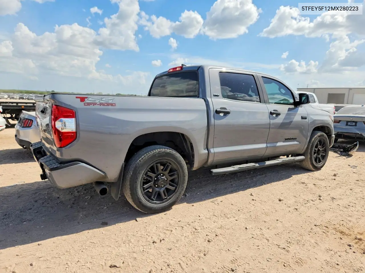 2021 Toyota Tundra Crewmax Sr5 VIN: 5TFEY5F12MX280223 Lot: 59674986