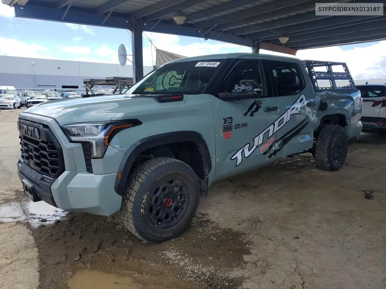 2022 Toyota Tundra Trd Pro Hv VIN: 5TFPC5DBXNX013187 Lot: 50770446