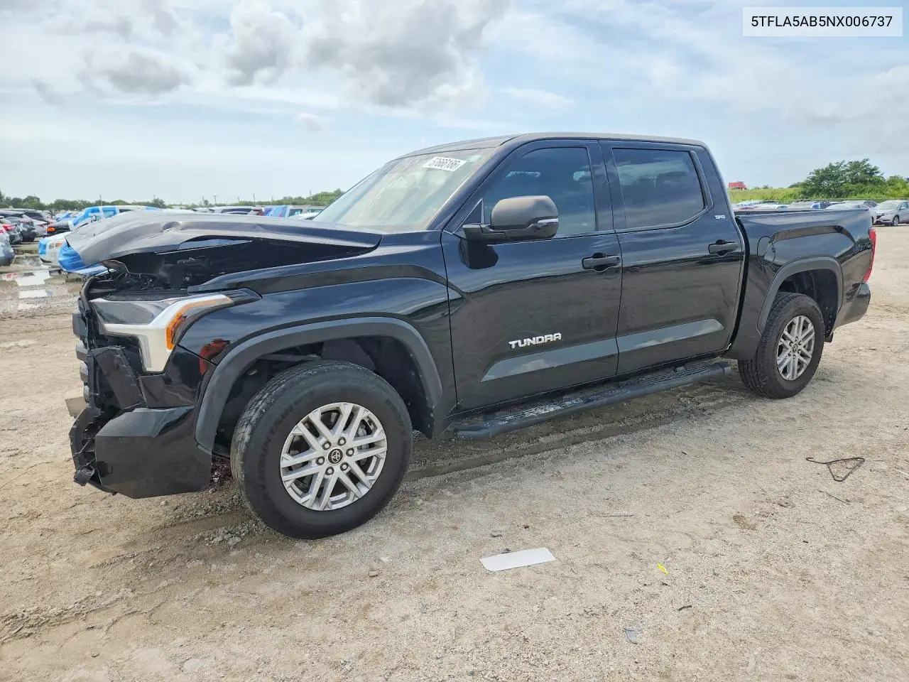 2022 Toyota Tundra Sr5 VIN: 5TFLA5AB5NX006737 Lot: 57666186