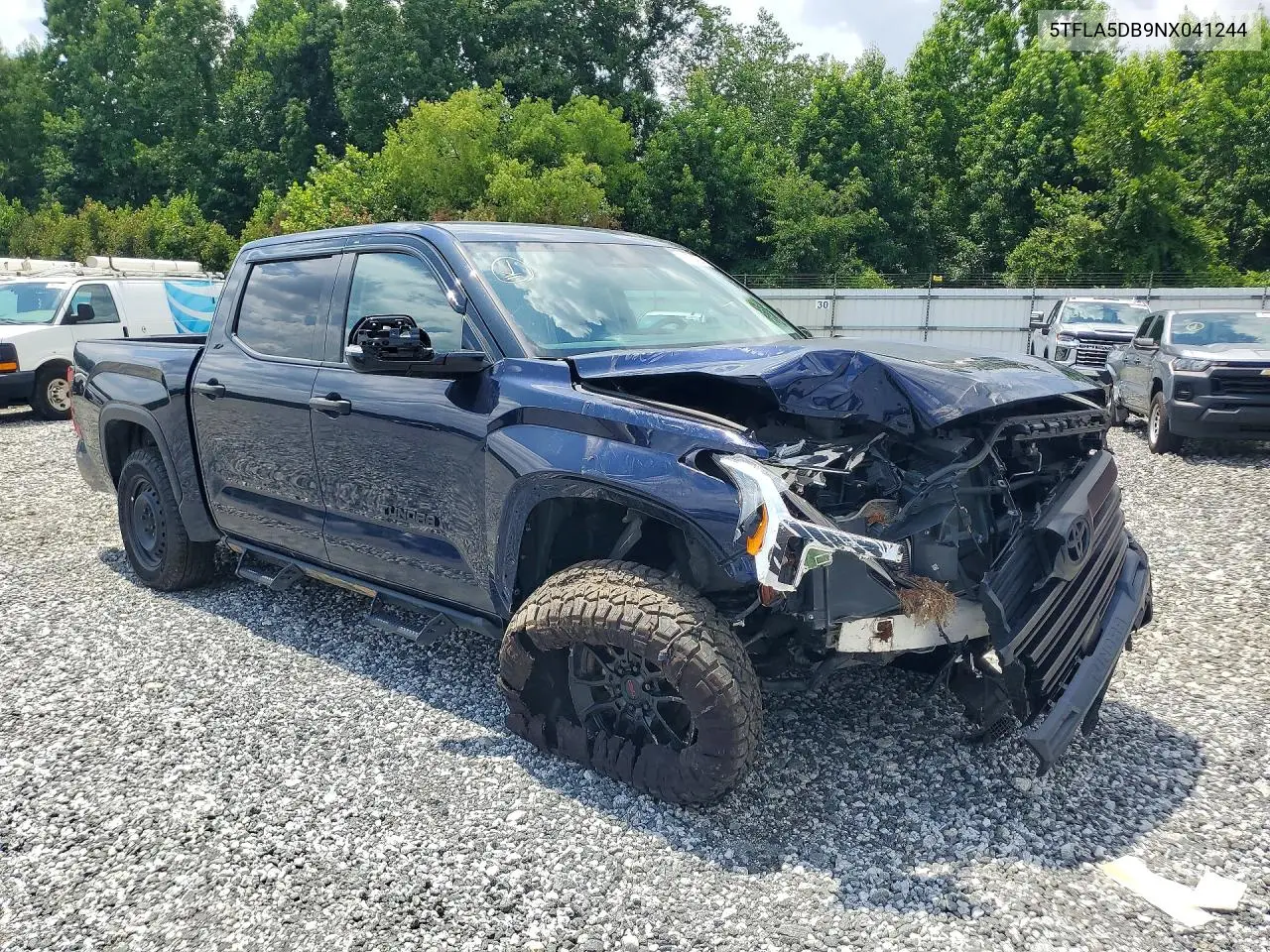 2022 Toyota Tundra Sr5 VIN: 5TFLA5DB9NX041244 Lot: 59178526