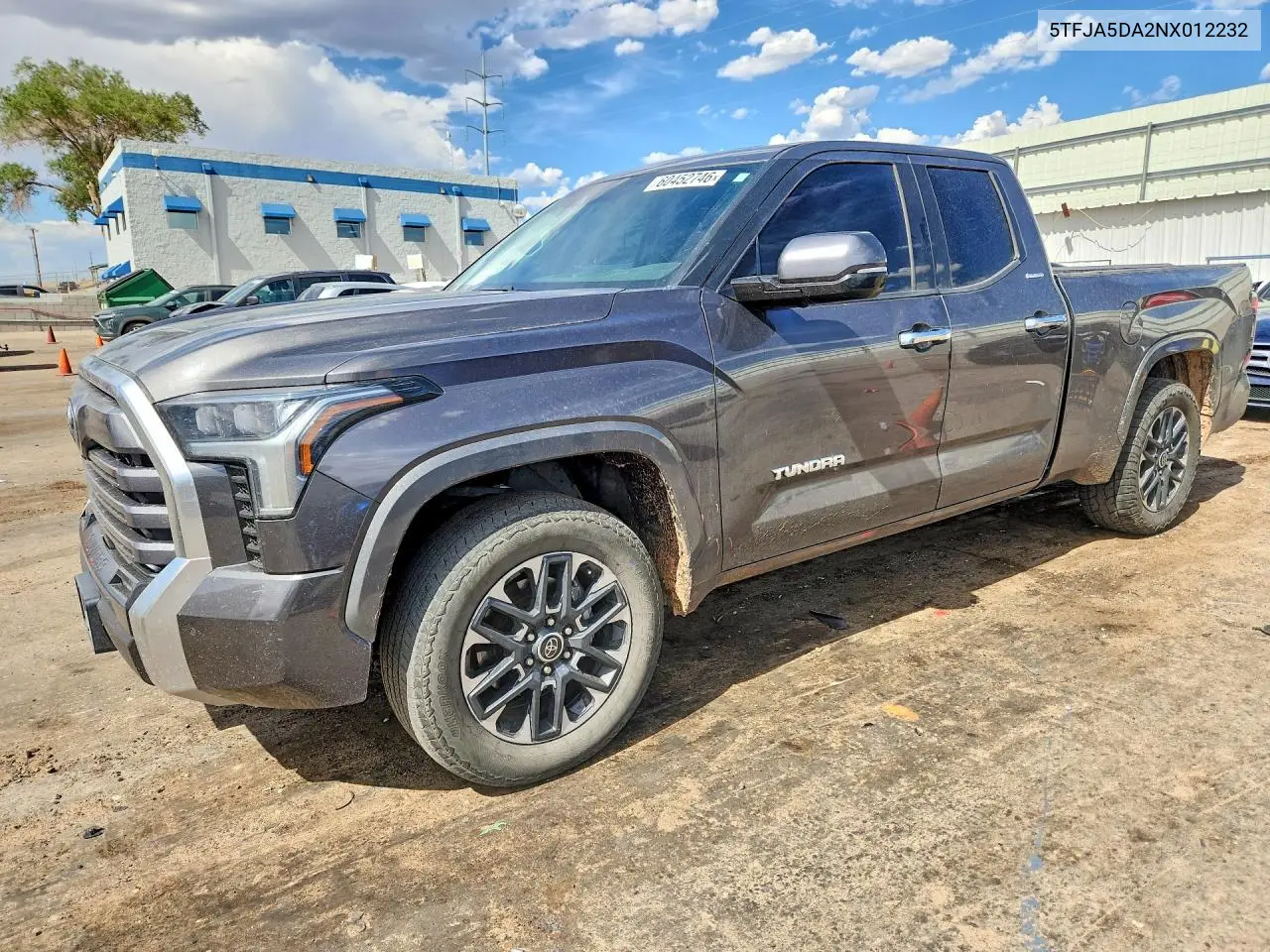 2022 Toyota Tundra Double Cab Limited VIN: 5TFJA5DA2NX012232 Lot: 60452746