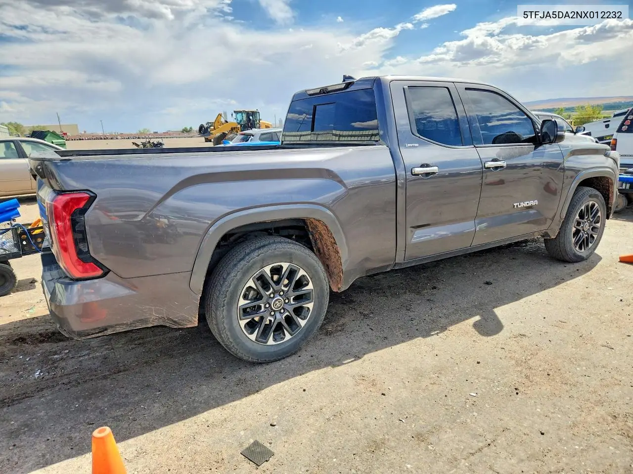 2022 Toyota Tundra Double Cab Limited VIN: 5TFJA5DA2NX012232 Lot: 60452746