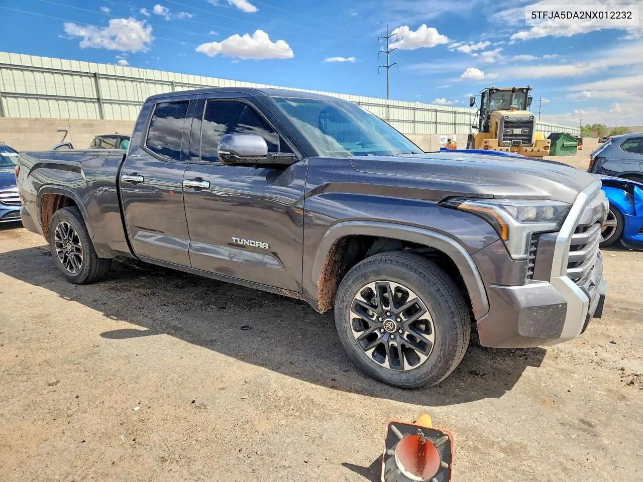 2022 Toyota Tundra Double Cab Limited VIN: 5TFJA5DA2NX012232 Lot: 60452746