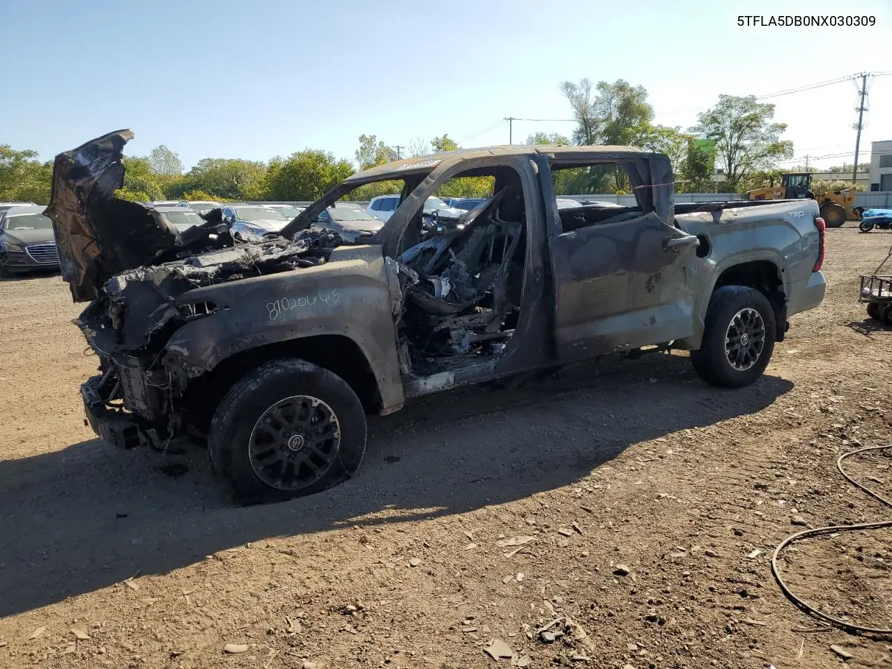 2022 Toyota Tundra Sr5 VIN: 5TFLA5DB0NX030309 Lot: 87020665