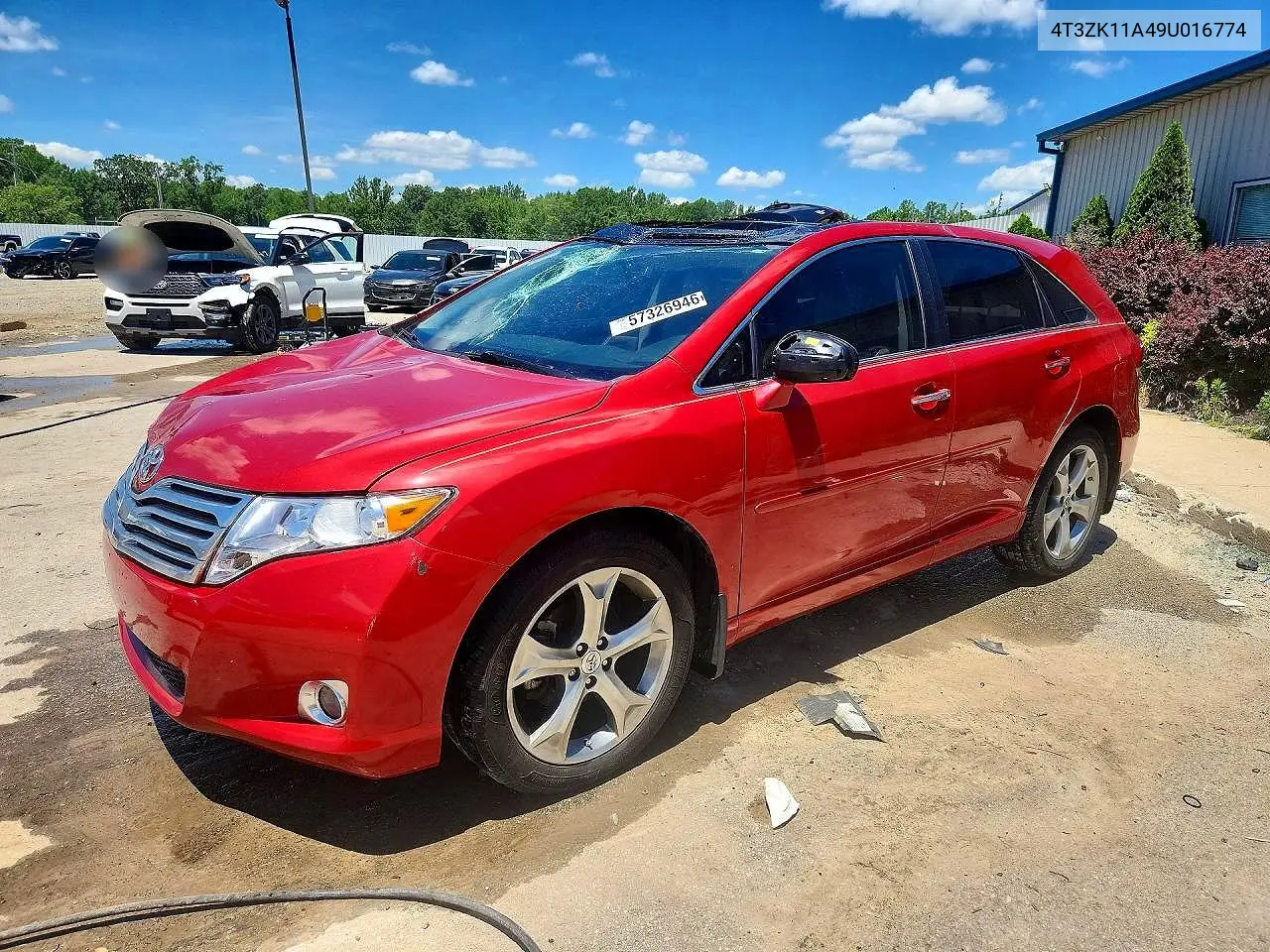 2009 Toyota Venza Fwd V6 VIN: 4T3ZK11A49U016774 Lot: 57326946
