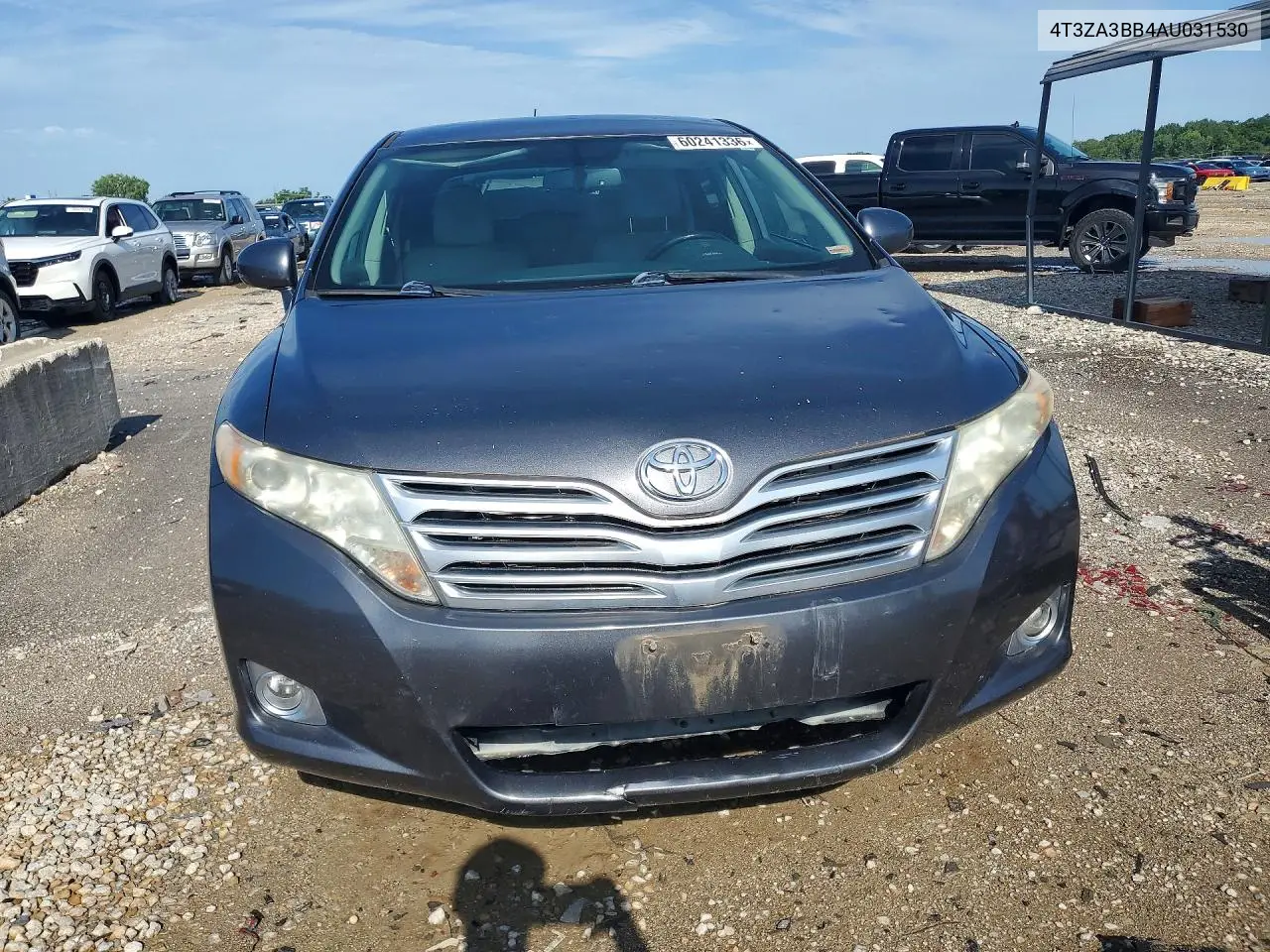 2010 Toyota Venza Fwd 4Cyl VIN: 4T3ZA3BB4AU031530 Lot: 60241336