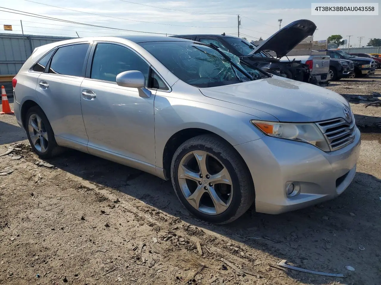 2010 Toyota Venza Awd V6 VIN: 4T3BK3BB0AU043558 Lot: 60312586