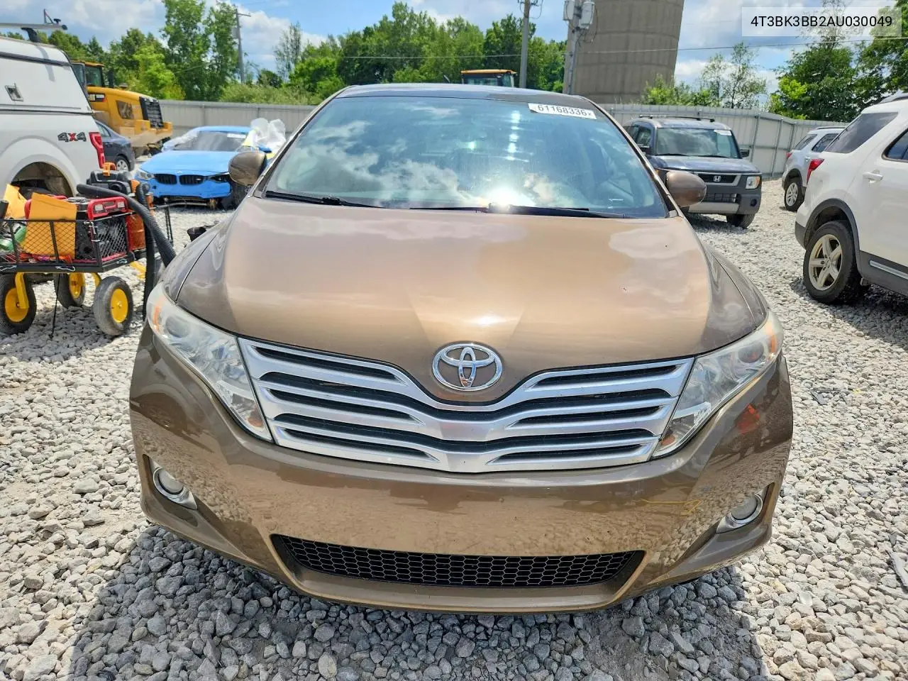 2010 Toyota Venza Awd V6 VIN: 4T3BK3BB2AU030049 Lot: 61168336