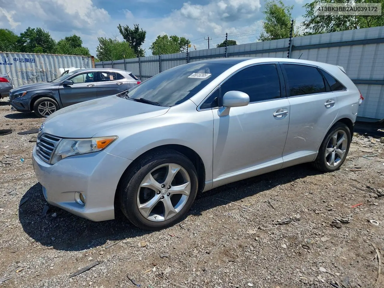 2010 Toyota Venza Awd V6 VIN: 4T3BK3BB2AU039172 Lot: 85615295