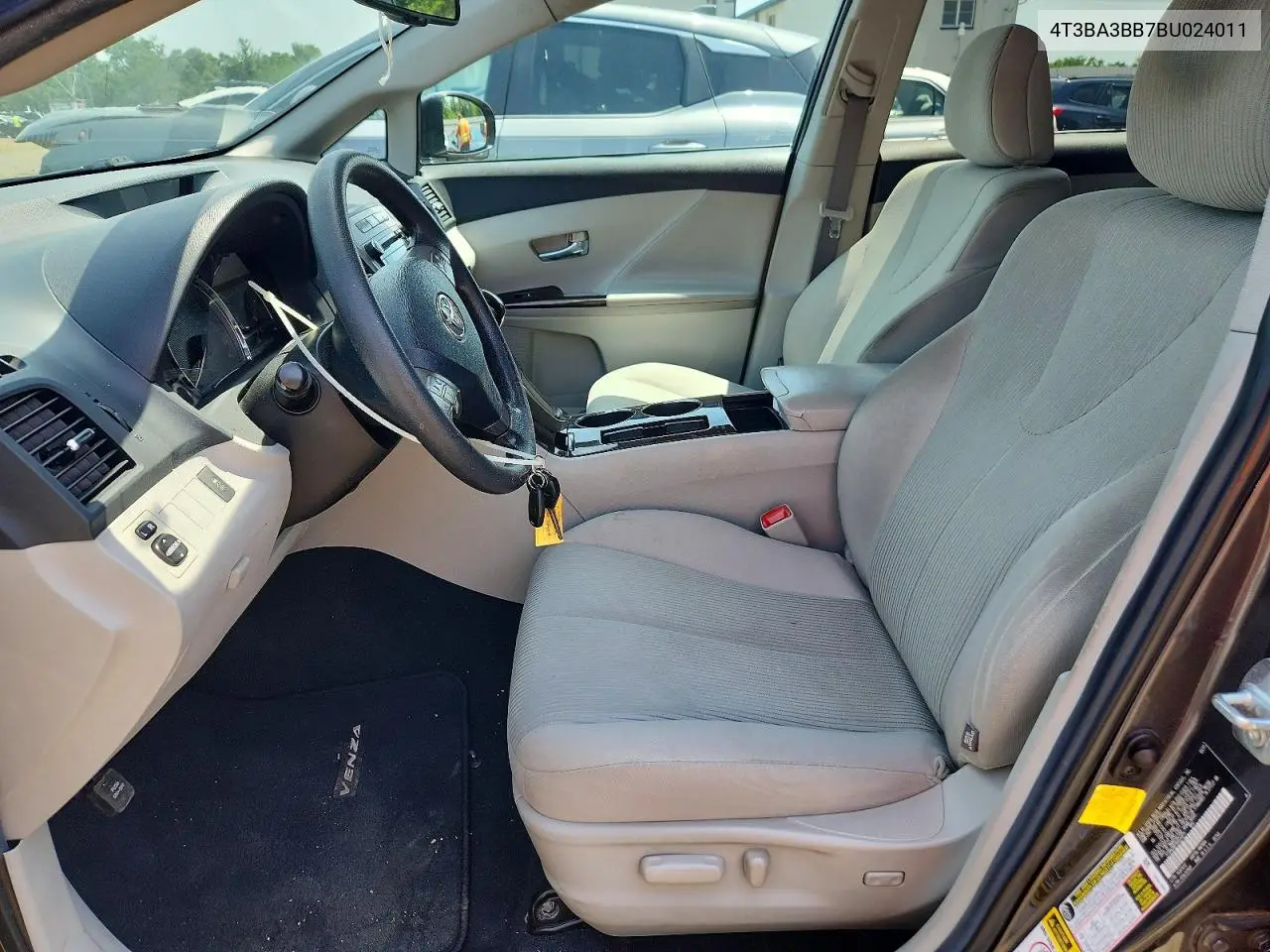 2011 Toyota Venza Awd 4Cyl VIN: 4T3BA3BB7BU024011 Lot: 85987675