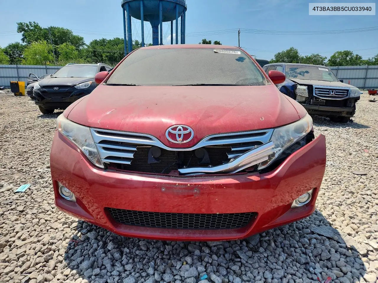 2012 Toyota Venza Le VIN: 4T3BA3BB5CU033940 Lot: 59405276