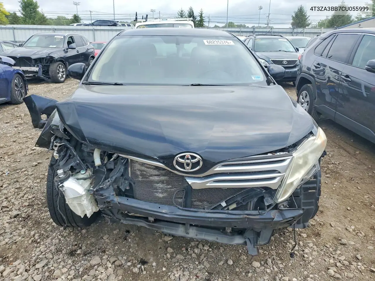 2012 Toyota Venza Le VIN: 4T3ZA3BB7CU055999 Lot: 60235376