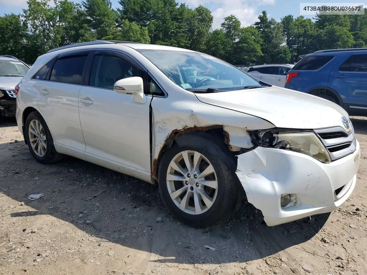 2013 Toyota Venza Le VIN: 4T3BA3BB8DU036672 Lot: 60240156