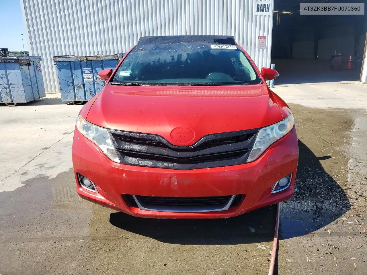 2015 Toyota Venza Xle VIN: 4T3ZK3BB7FU070360 Lot: 52150436