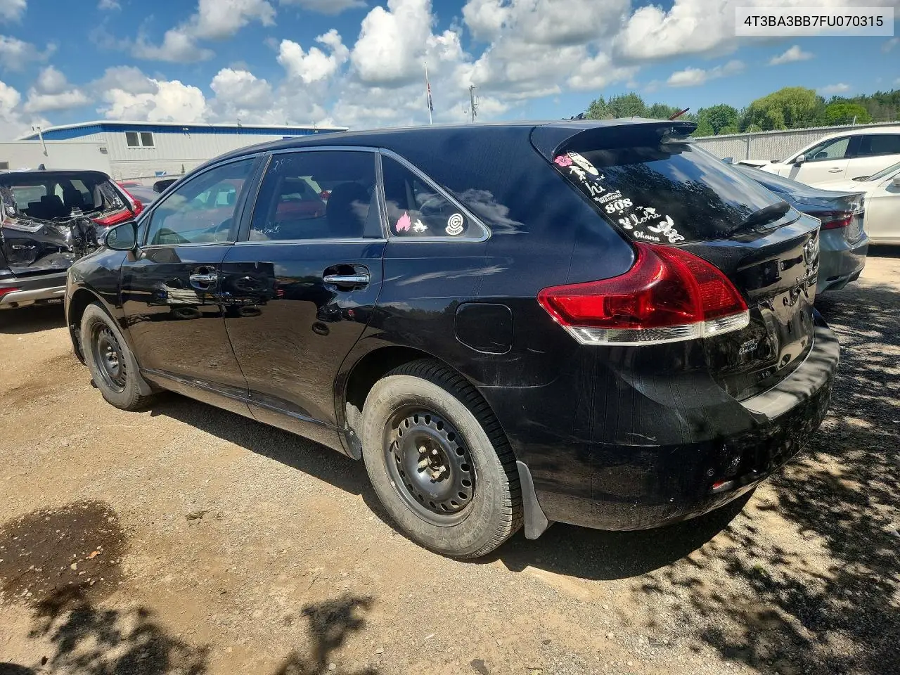 2015 Toyota Venza Le VIN: 4T3BA3BB7FU070315 Lot: 58237956