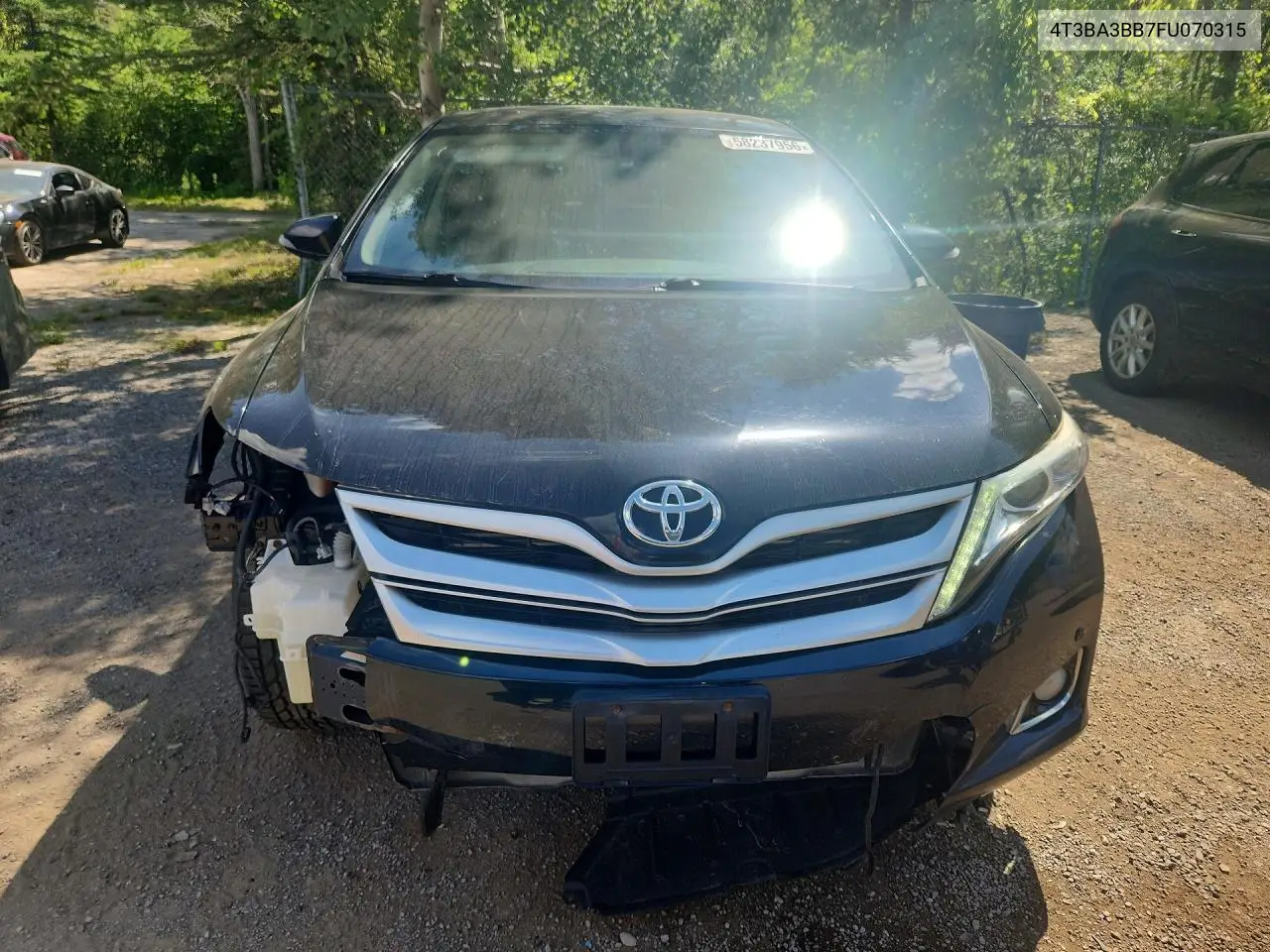 2015 Toyota Venza Le VIN: 4T3BA3BB7FU070315 Lot: 58237956