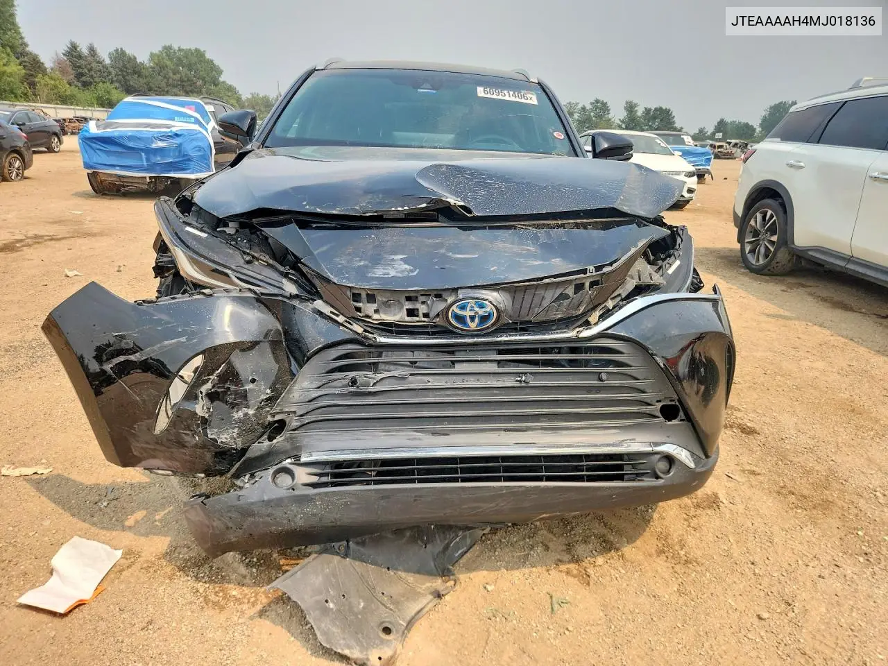 2021 Toyota Venza Xle VIN: JTEAAAAH4MJ018136 Lot: 60951406